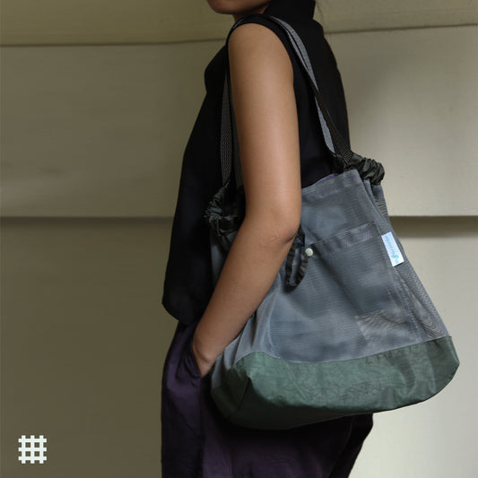 (L size) #Mesh Shopper - GREY