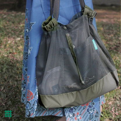 (M size) #Mesh Shopper - GREY (Bulk)