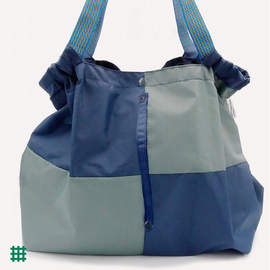 (M size) NYLon Patch Shopper - BLUEBERRY