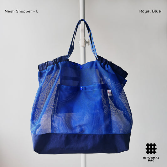 (L size) #Mesh Shopper - BLUE